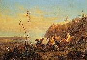 Massimo d Azeglio Arabs on Horseback Spain oil painting artist